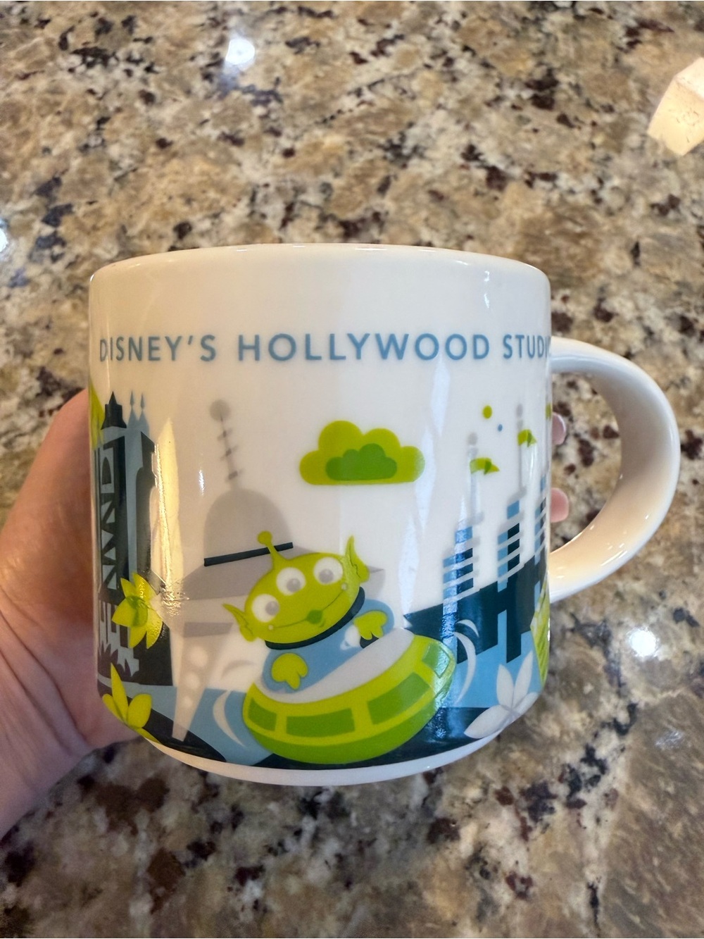 Starbucks White and Green Toy Story Alien Ceramic Mug